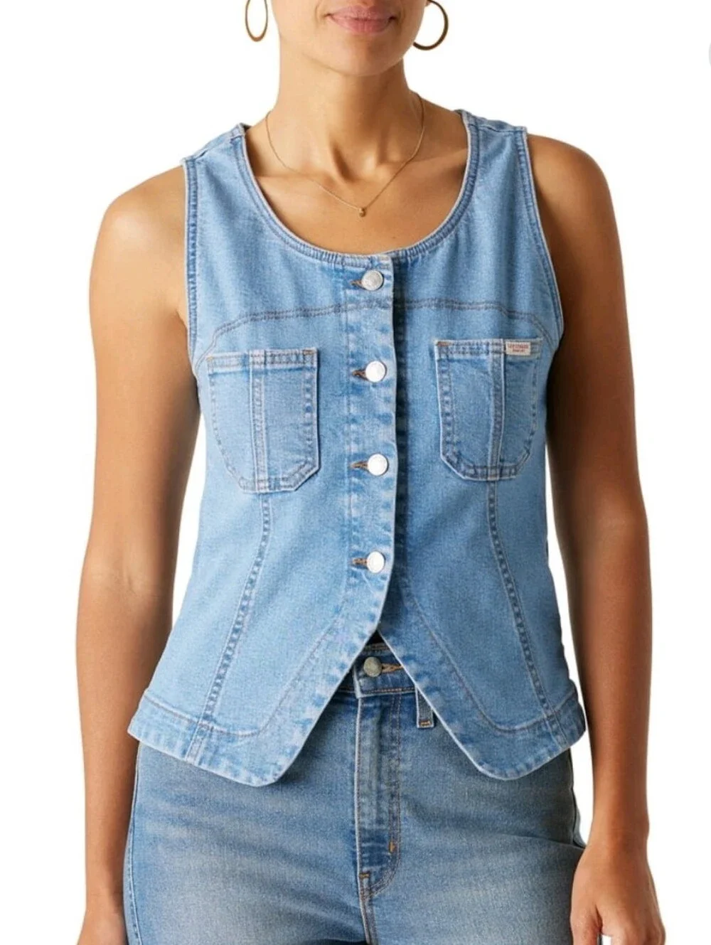 Levi Strauss Signature Women's Vintage Summer Vest, Size Small NWT